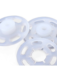 Boutons pression plastiques transparents 7 mm 2