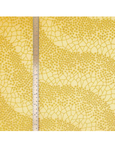 Tissu dentelle Mila - Jaune moutarde 2