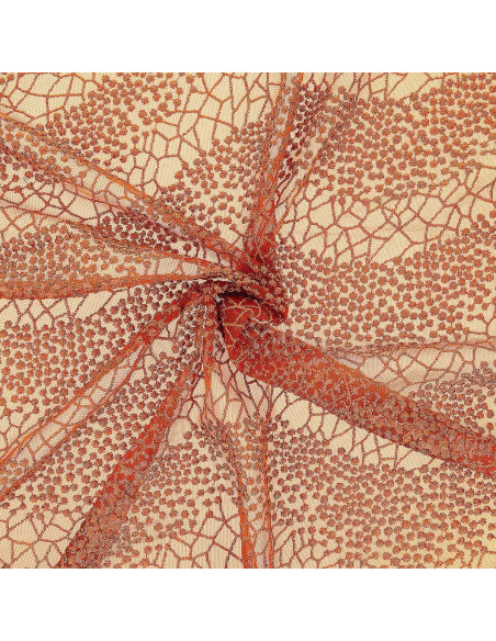 Tissu dentelle Mila - Rouille