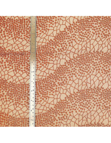 Tissu dentelle Mila - Rouille