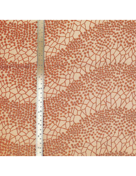 Tissu dentelle Mila - Rouille