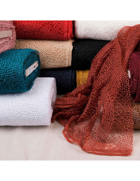 Tissu dentelle Mila - Rouille