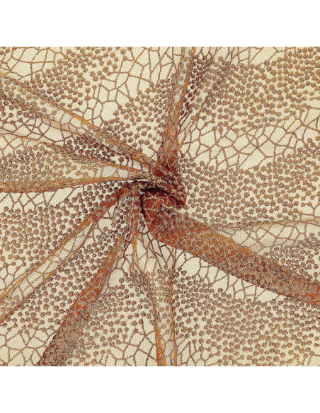 Tissu dentelle Mila - Chocolat