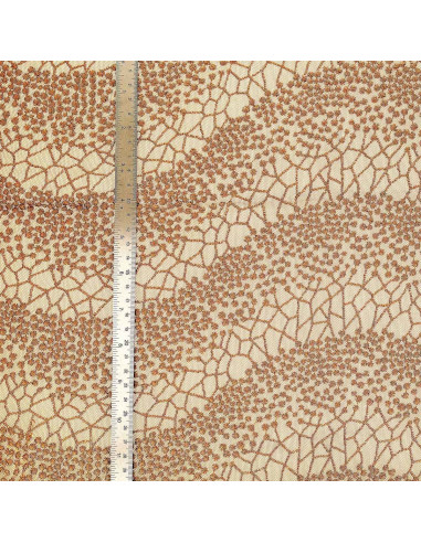 Tissu dentelle Mila - Chocolat