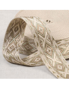 Sangle ethnique - Beige et or