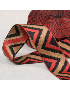 Sangle ethnique - Rouge multicolore