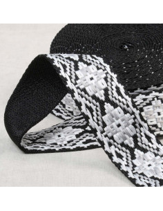 Sangle ethnique - Noir et blanc