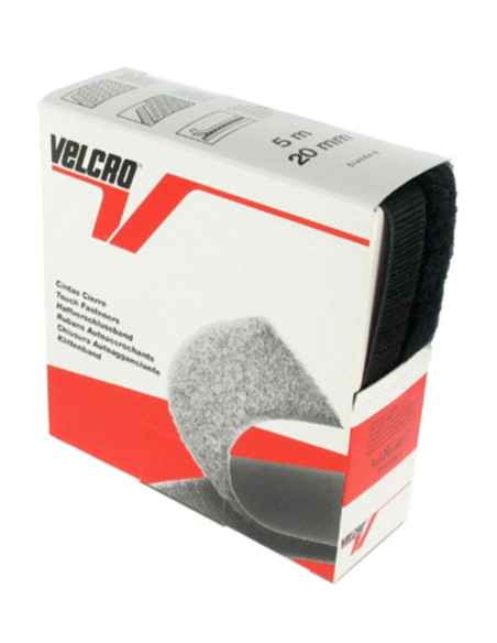 VELCRO® Brand à coudre noir 20 mm de large boite de 5 mètres
