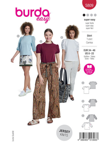 Patron de T-shirt - Burda 5809