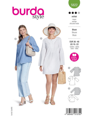 Patron de blouse - Burda 5822