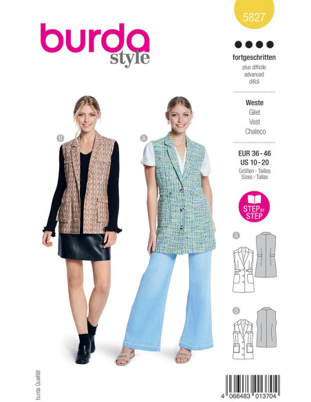 Patron de veste - Burda 5827