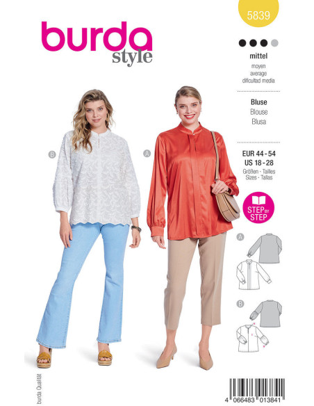 Patron de blouse - Burda 5839