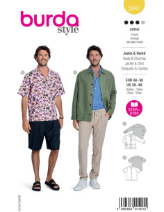 Patron de veste et chemise - Burda 5842