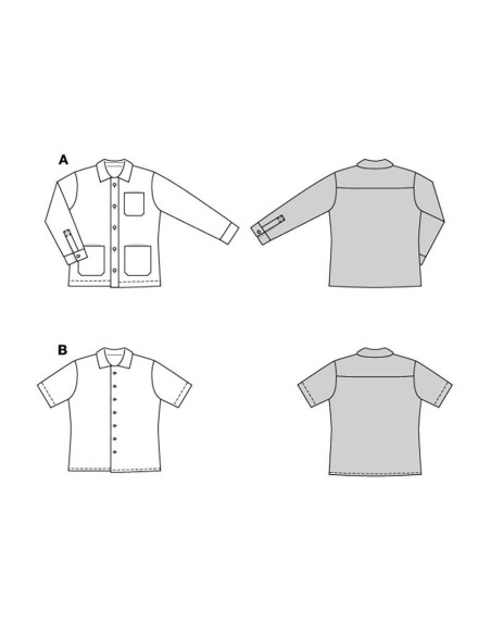 Patron de veste et chemise - Burda 5842
