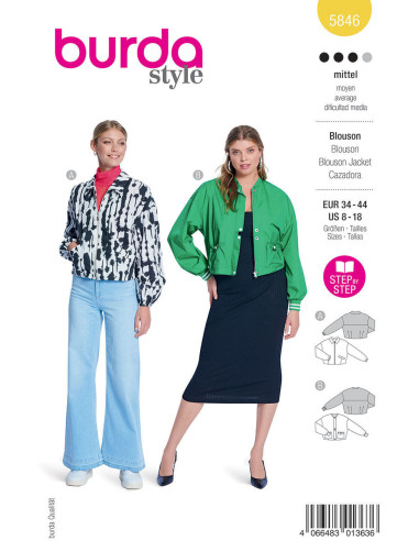 Patron de blouson - Burda 5846