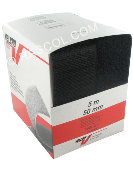 VELCRO® Brand à coudre noir 50 mm de large boite de 5 mètres