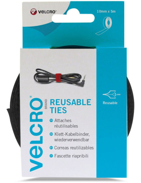 VELCRO® ONE-WRAP® Colliers serre câbles 10mm x 5M noir