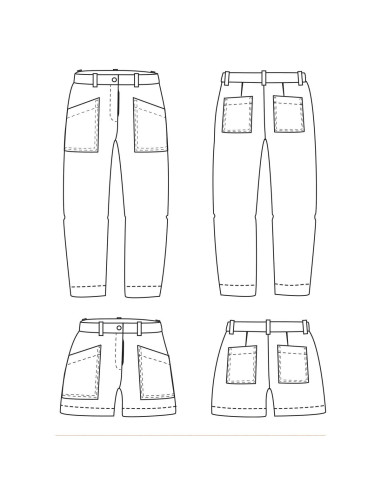 Patron de pantalon et short Berlin - Ikatee