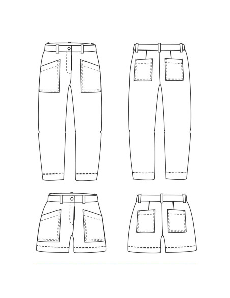 Patron de pantalon et short Berlin - Ikatee