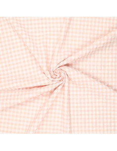 Tissu Seersucker à carreaux - Naturel