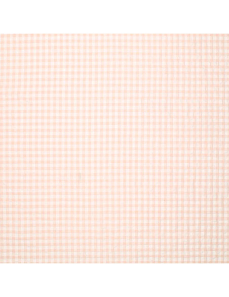 Tissu Seersucker à carreaux - Naturel