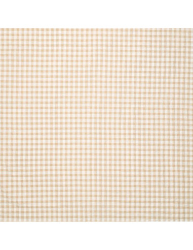 Tissu Seersucker à carreaux - Beige