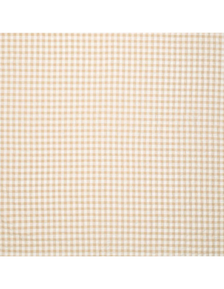 Tissu Seersucker à carreaux - Beige