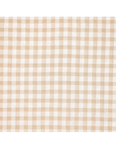 Tissu Seersucker à carreaux - Beige
