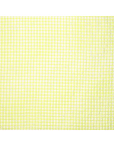 Tissu Seersucker à carreaux - Jaune