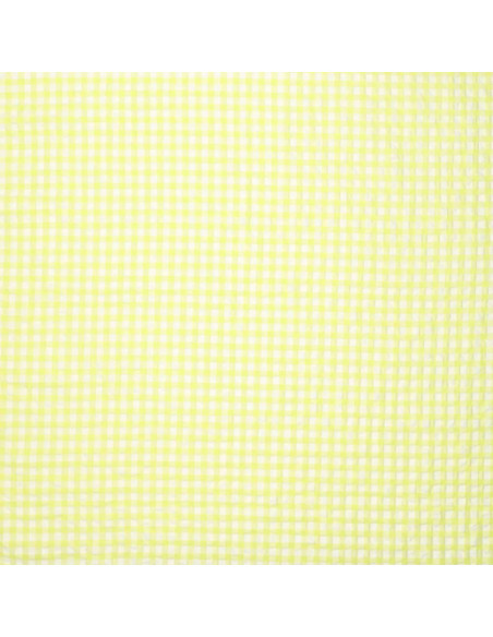 Tissu Seersucker à carreaux - Jaune