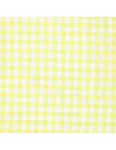 Tissu Seersucker à carreaux - Jaune