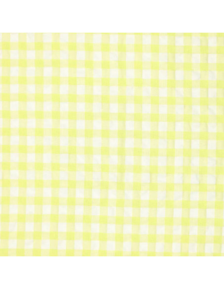 Tissu Seersucker à carreaux - Jaune