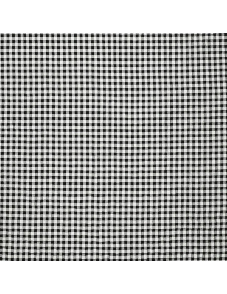 Tissu Seersucker à carreaux - Noir