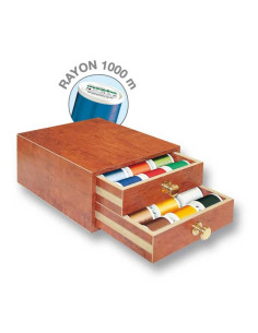 Mini coffret fils à broder machine Rayon Madeira 1000 m