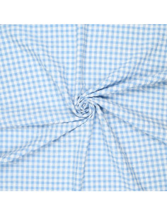 Tissu Seersucker à carreaux - Bleu