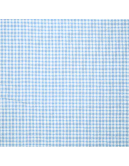 Tissu Seersucker à carreaux - Bleu
