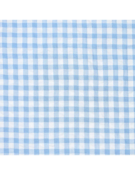 Tissu Seersucker à carreaux - Bleu