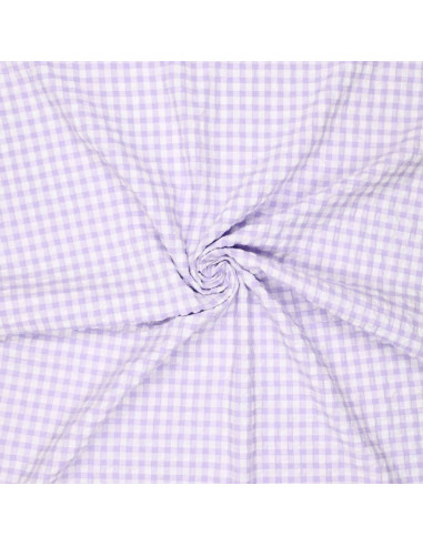 Tissu Seersucker à carreaux - Violet