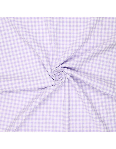 Tissu Seersucker à carreaux - Violet