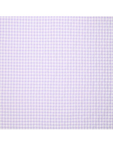 Tissu Seersucker à carreaux - Violet