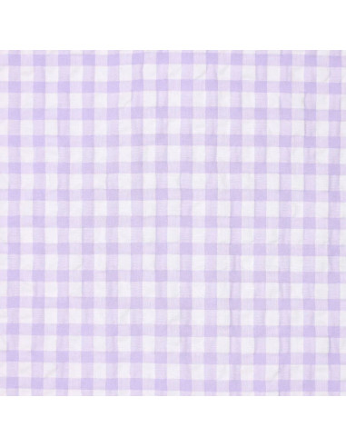 Tissu Seersucker à carreaux - Violet