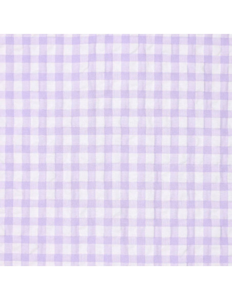 Tissu Seersucker à carreaux - Violet