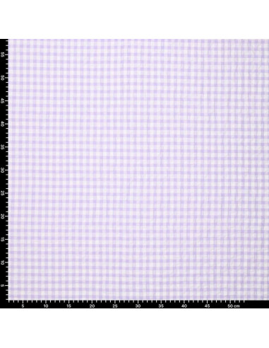 Tissu Seersucker à carreaux - Violet