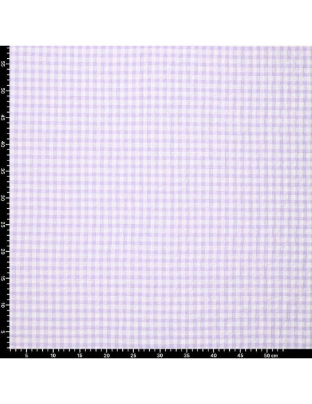 Tissu Seersucker à carreaux - Violet