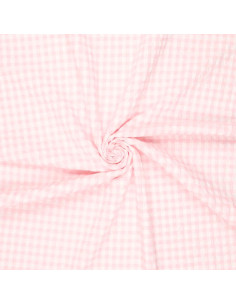 Tissu Seersucker à carreaux - Rose