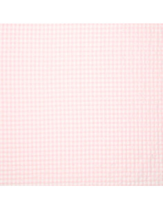 Tissu Seersucker à carreaux - Rose 2