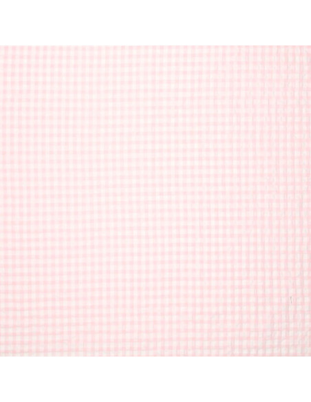 Tissu Seersucker à carreaux - Rose