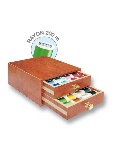 Mini coffret fils à broder machine Rayon Madeira 200 m