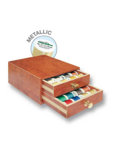 Mini coffret fils à broder Metallic Madeira 200 m