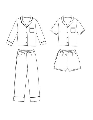 Patron de pyjamas Budapest kids - Ikatee